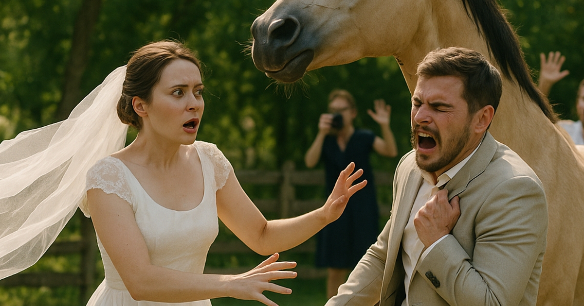 Κατά τη διάρκεια μιας φωτογράφισης γάμου, το άλογό μου ξαφνικά άρχισε να ροχαλίζει προς τον φίλο μου και στη συνέχεια τον δάγκωσε: νόμιζα ότι είχα τρελαθεί, αλλά μετά παρατήρησα κάτι…