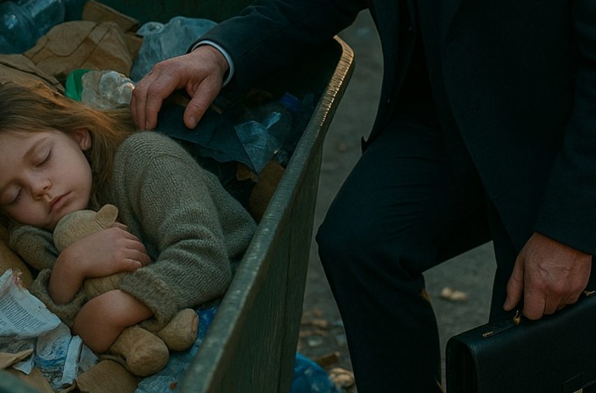  Ένα κοριτσάκι κοιμόταν τον μεσημεριανό ύπνο μέσα σε έναν κάδο απορριμμάτων, όταν ένας εξαιρετικά πλούσιος άντρας πλησίασε… Και όσα ανακάλυψε τον συγκλόνισαν μέχρι το βάθος της ψυχής του.