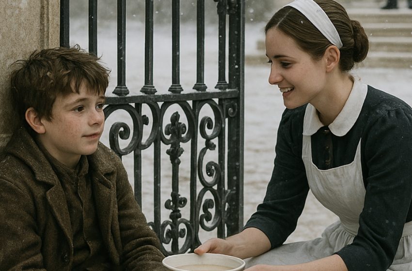  Μια υπηρέτρια βρήκε ένα παιδί πεινασμένο στην πόρτα της έπαυλης… Η αντίδραση της πολυεκατομμυριούχας ιδιοκτήτριας άφησε όλους άφωνους.