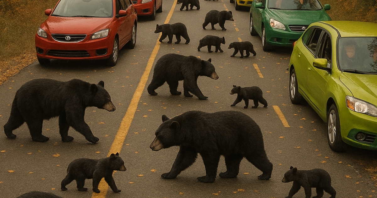 Δεκάδες αρκούδες εισέβαλαν στον αυτοκινητόδρομο, προκαλώντας τεράστιο μποτιλιάρισμα: οι άνθρωποι έμειναν σοκαρισμένοι, αδυνατώντας να καταλάβουν τι συνέβαινε, μέχρι που ανακάλυψαν όλη την αλήθεια.