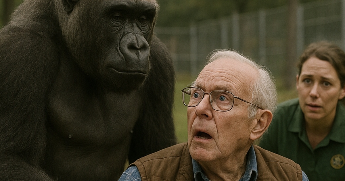 Μια γορίλα όρμησε πάνω σε έναν άνδρα σε αναπηρικό καροτσάκι… αλλά αυτό που έκανε μετά άφησε τους πάντες άφωνους.