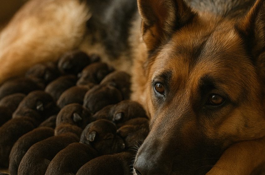  Ένας άντρας βρήκε σε έναν δρόμο μια σκύλα Γερμανικό Ποιμενικό σε προχωρημένη εγκυμοσύνη. Όμως, όταν τελικά γέννησε, ο κτηνίατρος συνειδητοποίησε με φρίκη ότι δεν ήταν κουτάβια όπως τα συνηθισμένα – αλλά κάτι εντελώς διαφορετικό.